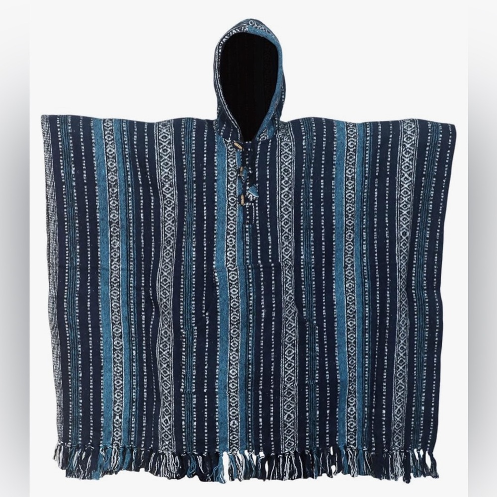 Pure Cotton Brushed Baja Hooded Poncho❤️🔥 - Picture 3 of 8